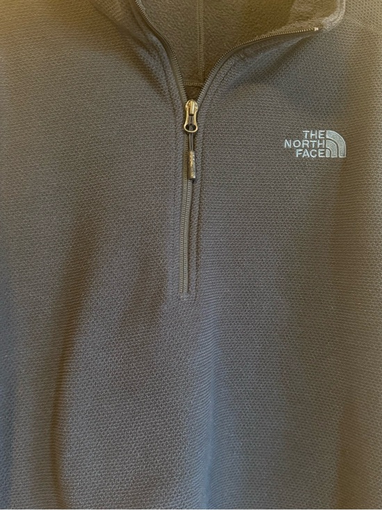The North Face Men's Medium Texture Cap Rock Fleece Navy 1/4 Zip Gorpcore Cabin - Picture 8 of 12